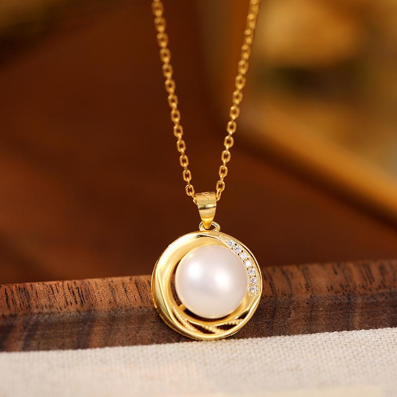 

ANENJERY Геометричне спіральне тривимірне намисто з імітацією перлів. Жіноче універсальне елегантне розкішне унікальне ювелірне ланцюжок для ключиць. золотий