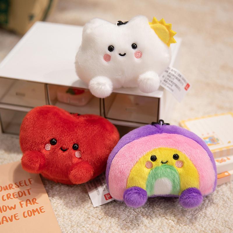 New Children's Toys Sweetheart Series Love Cloud Rainbow Plush Toy Bag Pendant