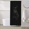 Black Cat Shower Curtain Bathroom Polyester Waterproof Bath Curtains With Hooks