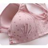 Front Buckle Middle-aged and Elderly Underwear Shaping Cup Printing Without Steel Ring Wide Shoulder Straps Large Size Ladies Tank Top Bra