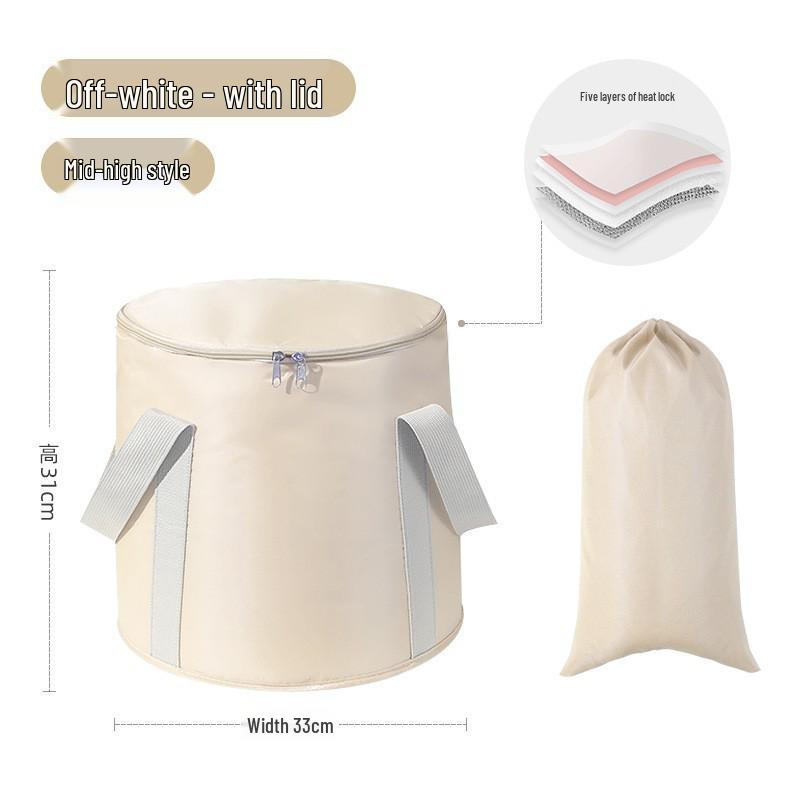 Bacia Portátil Dobrável para Pedicure - Isolada para Uso Doméstico e ao Ar Livre, Balde para Imersão até Acima do Joelho