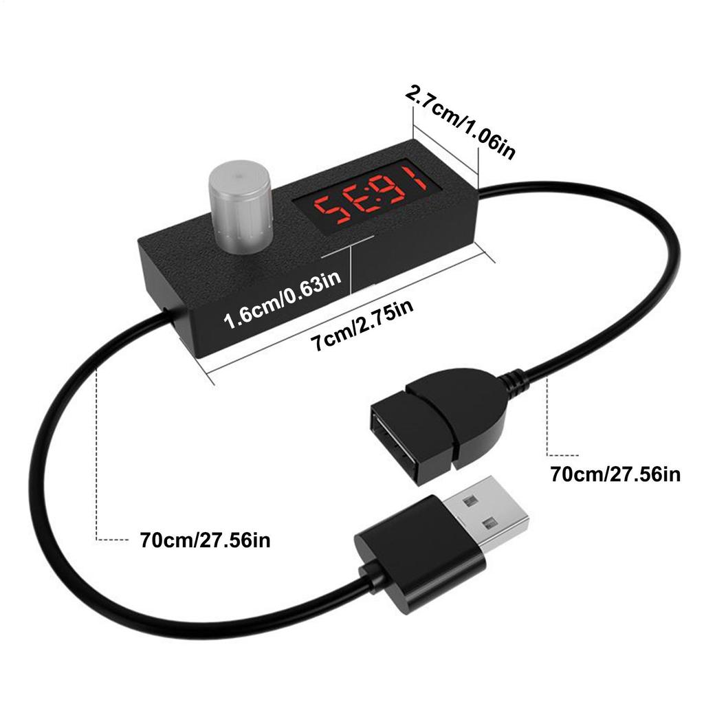 Digitaler USB-Timer-Schaltkabel Draht Digitaler 24-Stunden-Einstellbarer Timer Energie-Aus-Schalter Countdown-Timer Elektrobedarf