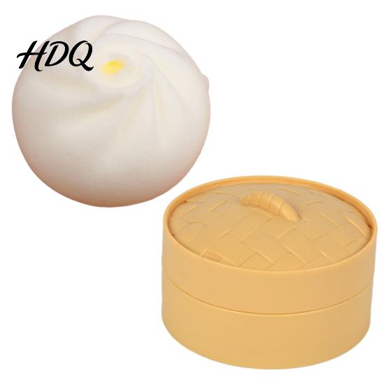 Palm-sized Stress Reliever Chinese Food Squeeze Toy Slow-Rising TPR Steamed Bun Dumpling Roll Fidget
