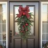 60cm Teardrop Wreath Christmas Decorative Wreath New Upside Down Wreath  Holiday Party
