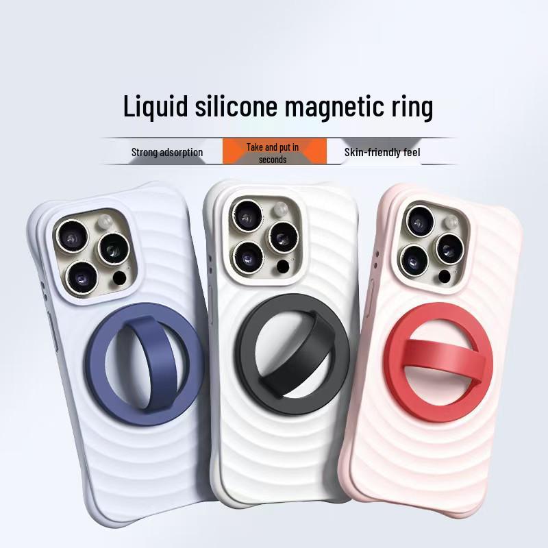 Magnetic Silicone Finger Ring Holder for iOS & Android - Universal Back Sticker Buckle