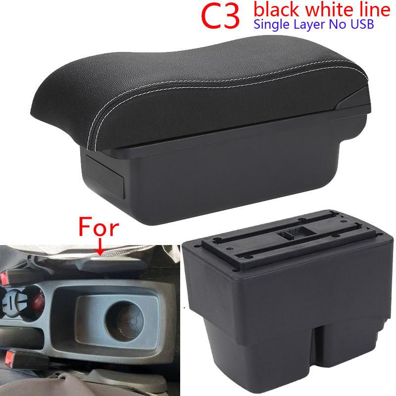 Pentru Ford Fiesta Cutie cotieră Pentru Ford Fiesta MK7 Cotieră auto 2009-2017 Cutie depozitare mașină piele cu suprafață curbată instalare ușoară