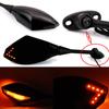 2PCS Hot Motorcycle LED With Turn Signal Integrated Indicator Lights Rearview Mirrors FOR Honda CBR600RR CBR1000RR
