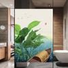 Static Cling Privacy Windows Film Decorative Plant LandscapeStained Glass Window Stickers  Frosted Windows Film