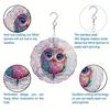 Metal Owl Wind Chime Outdoor Hanging Decor 2D Kinetic Floral Design for Garden Patio Christmas Thanksgiving Gift No Electricity Needed
