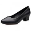 Womens Black Office Work Shoes Low Heel Professional Dress Pumps