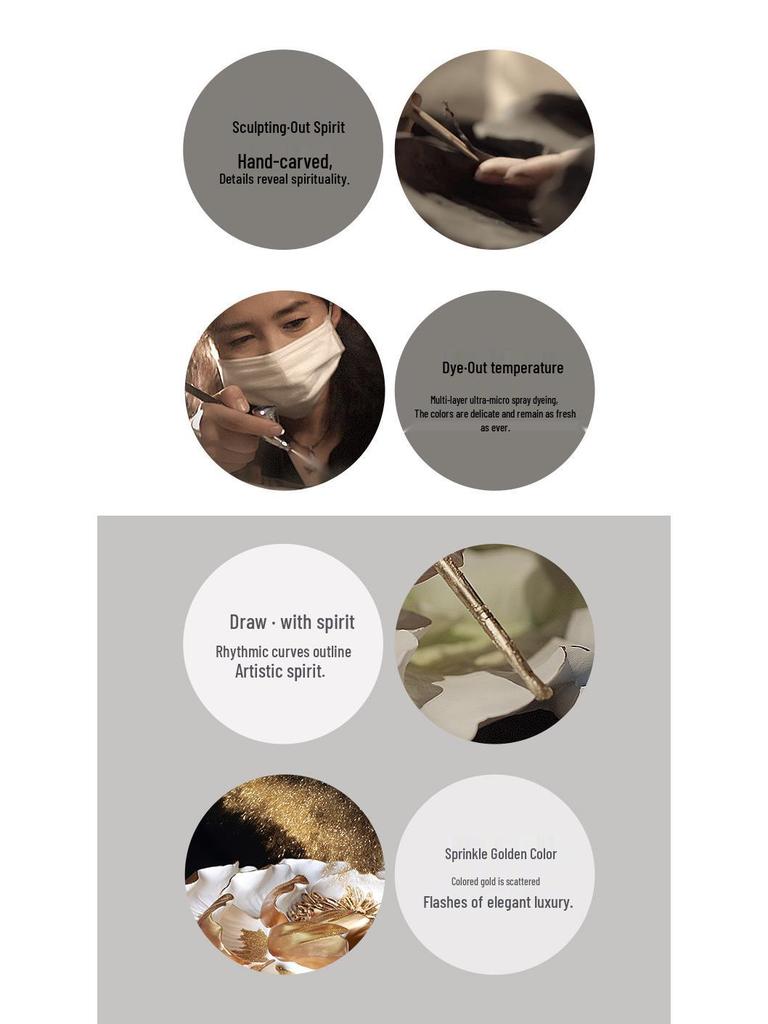 Minimalist Floral Hand-Painted Wall Clock