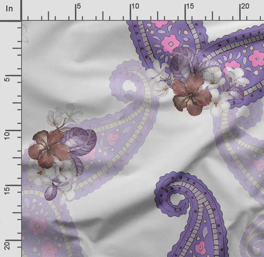 Soimoi Asian Paisley Print,  Cotton Cambric, Quilting Fabric Sold by The Yard 42 Inch Wide, Medium Weight Cotton Fabric,