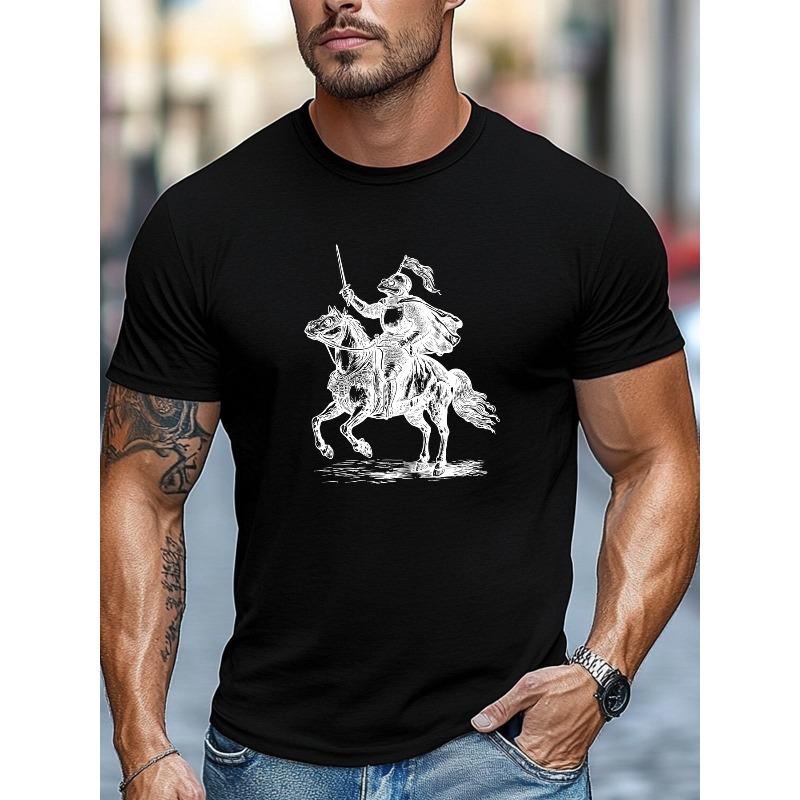 Europäische Größen Herren T-Shirt, Bequem und Vielseitig, Schlicht und Stilvoll, Sommerlich Lässig Rundhals Kurzarm T-Shirt