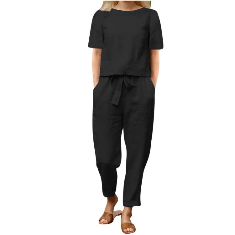 Completo Estivo da Donna Set 2 Pezzi Camicetta e Pantaloni