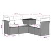 Sofa Set 5 Pcs Beige and Cream White Poly Rattan and Steel