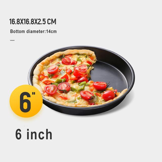 Nonstick Pizza Pans Nostick Carboon Steel Cake Pan Round Pizza Tray Baking Mold Sheets Dough Pie Mould Bakeware Kitchen Tool
