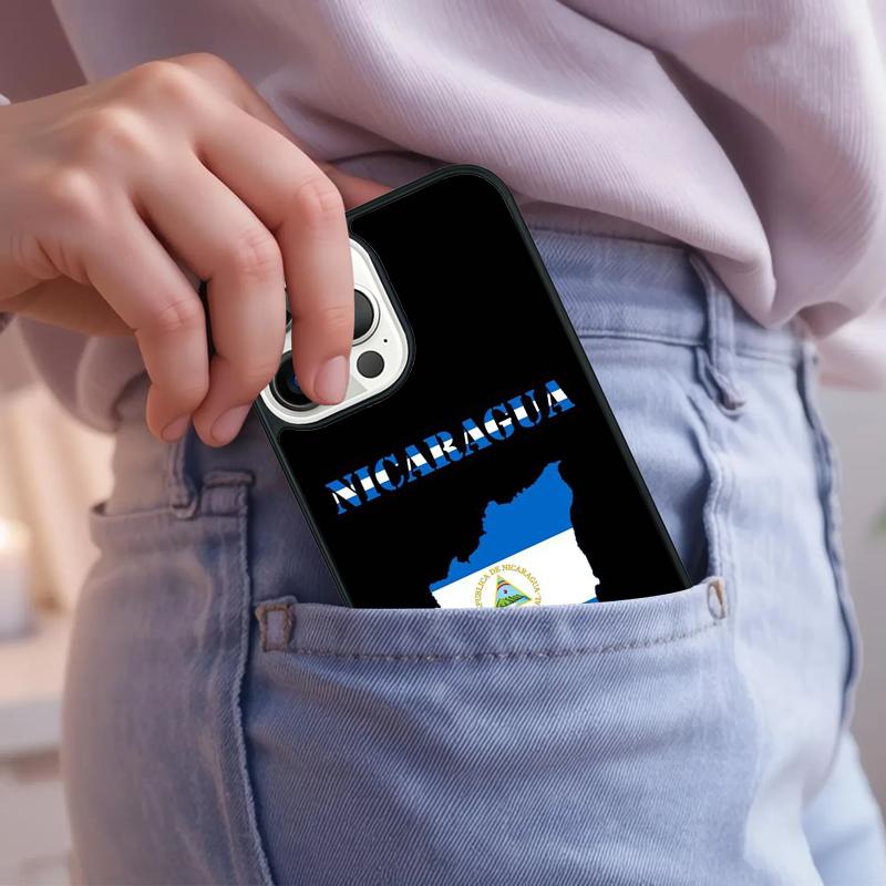 Nicaragua Flag Phone Case For iPhone 17 Air 15 16e 14 13 Pro Max Coque 12 11 Pro Max PLUS cover
