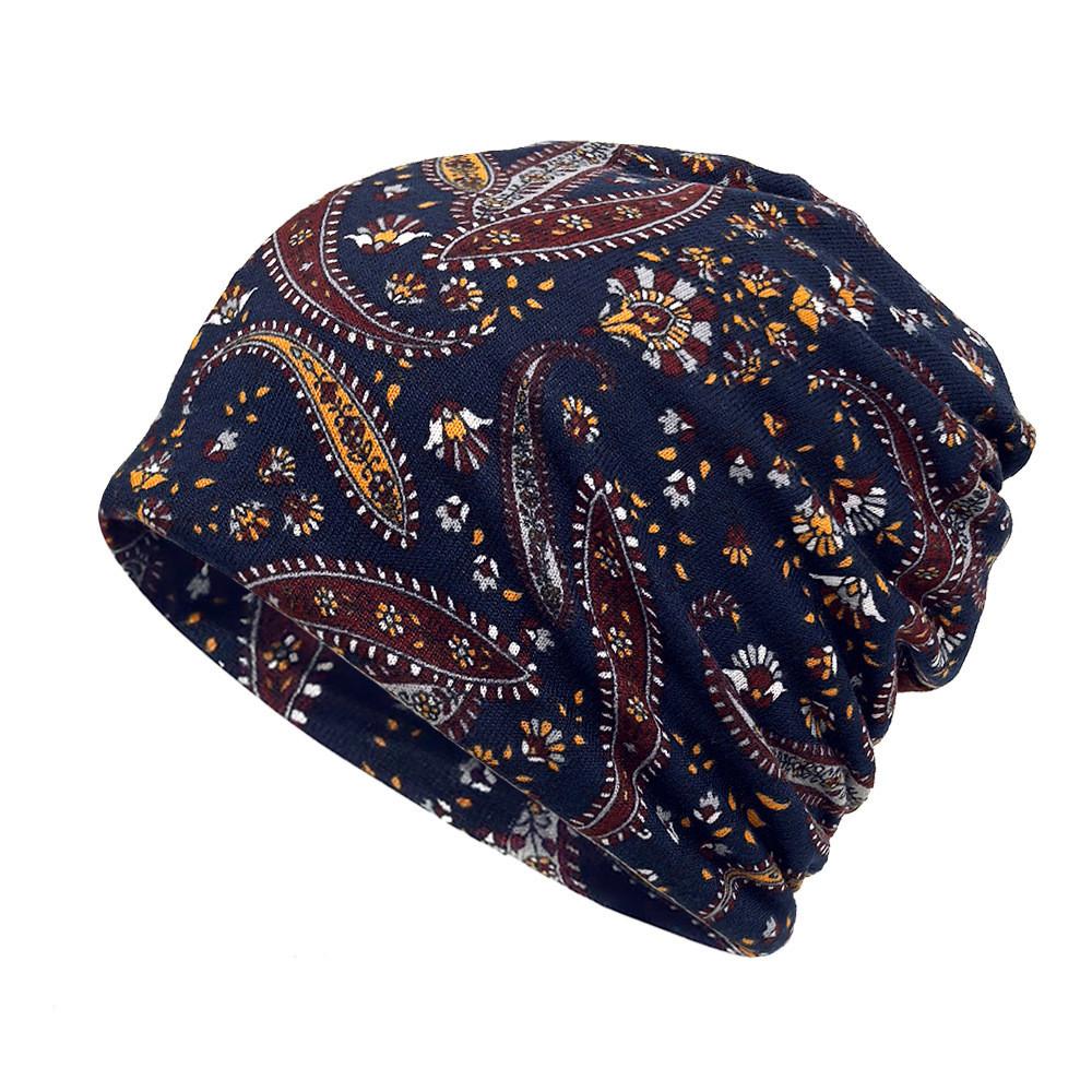 Vintage Style Pullover Cap With Printed Design For Casual Winter Outfits