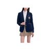 MLB SS24 New York Yankees Logo Tasche Einreiher Langarm Blazer Damen blazer Marineblau 3FJKV0141-50NYD