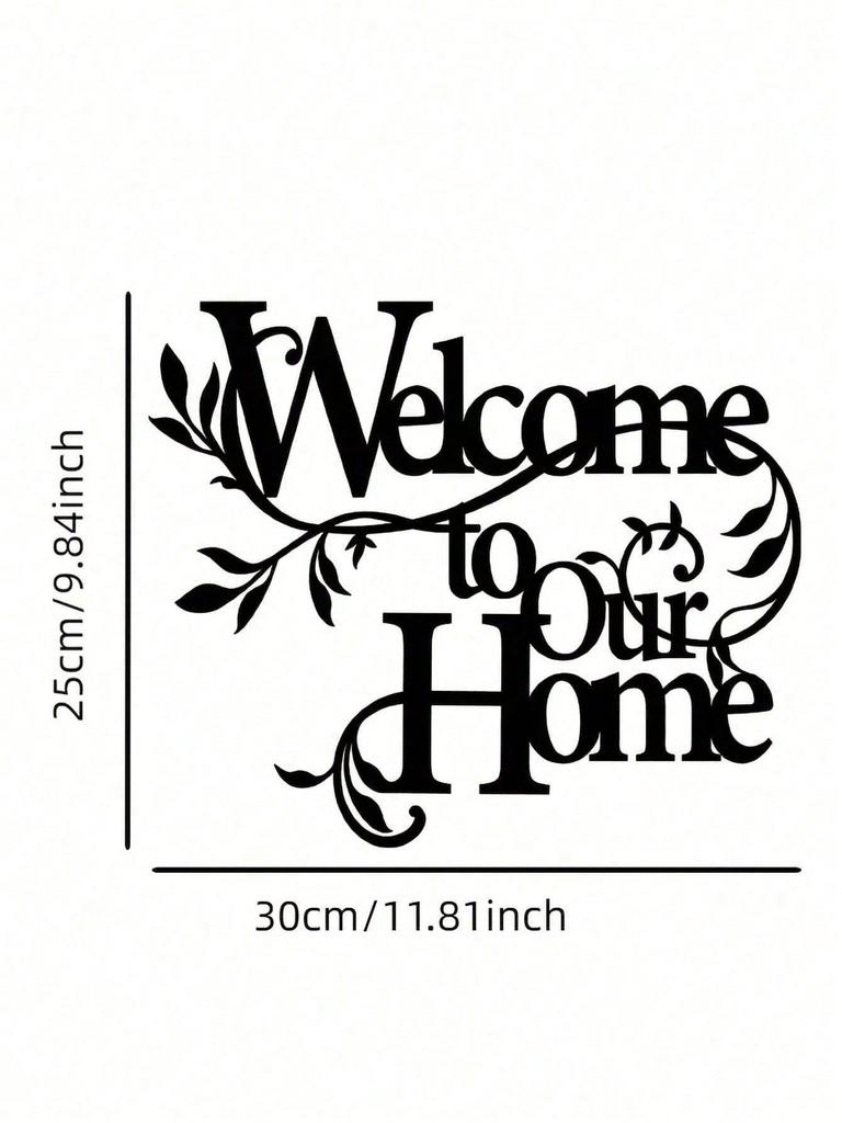 Vintage Metal Christmas Welcome Sign For Home Porch Wall Decor With Hanging Chain