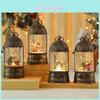 Christmas Music Box With Golden Bird Cage And Santa Claus For Festive Home Decor