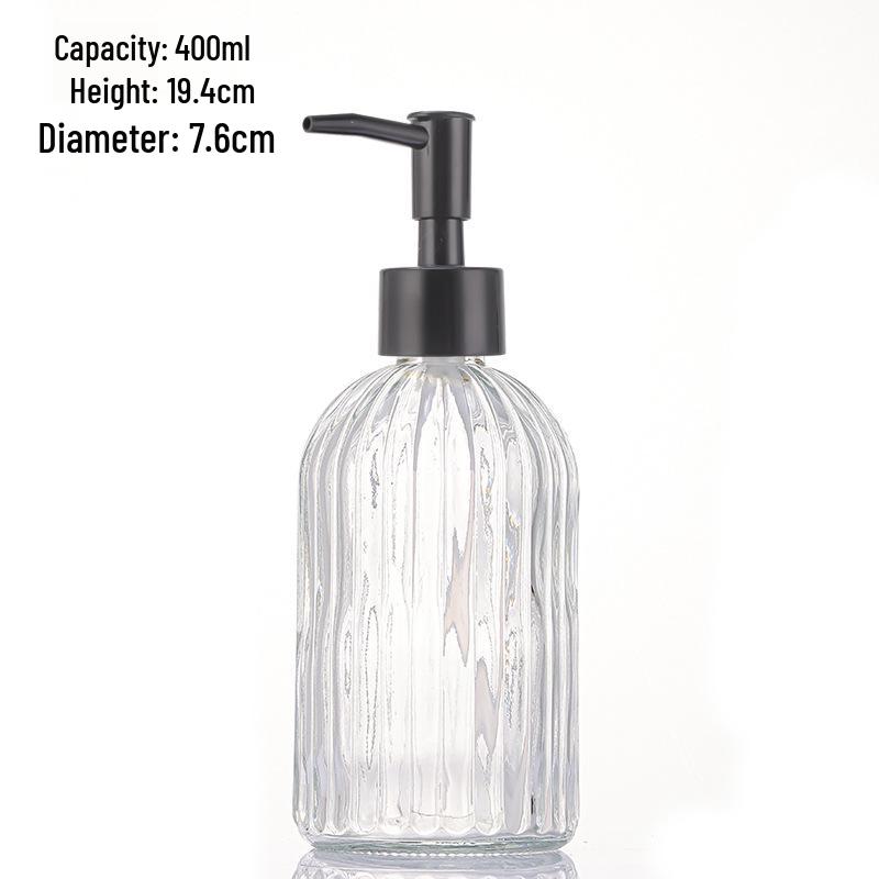 

Nordic Style Refillable Glass Hand Soap & Shower Gel Bottle for Home or Hotel