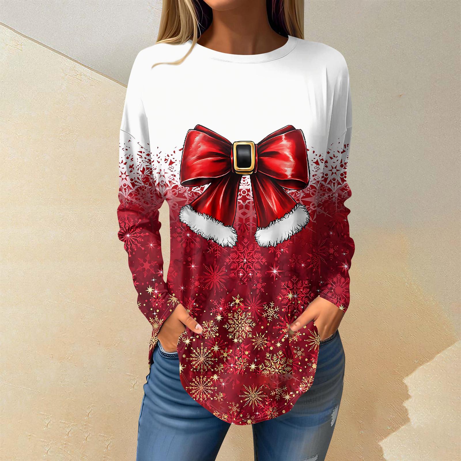 

Модные женские повседневные топы с длинными рукавами и круглым вырезом с принтом XL белый