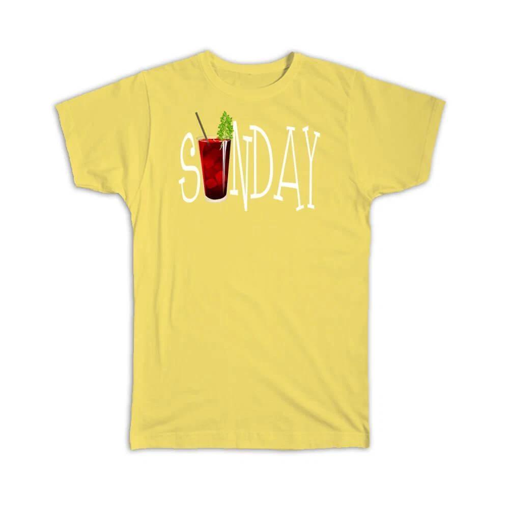 Gift T-Shirt : Sunday Bloody Mary Drinks Bar Lover Vodka Tomato Juice Kitchen 4XL