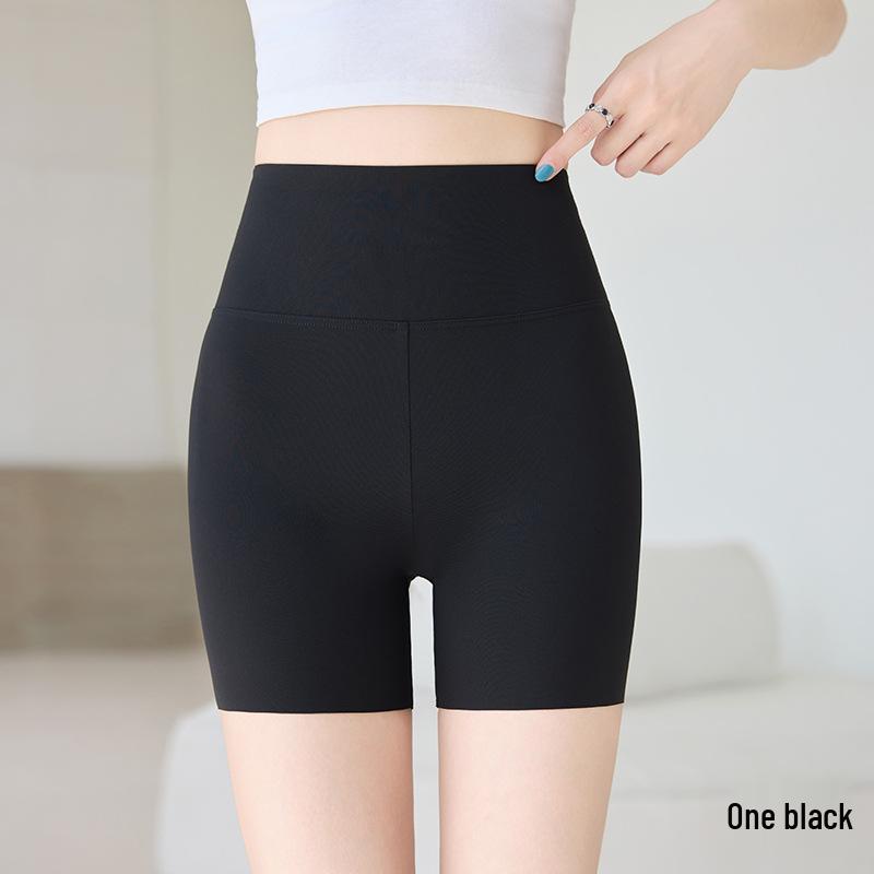Women's High-Waisted Seamless Tummy Control Yoga Leggings - Grey Shark Summer Safety Pants, Anti-Exposure, Thin Outerwear