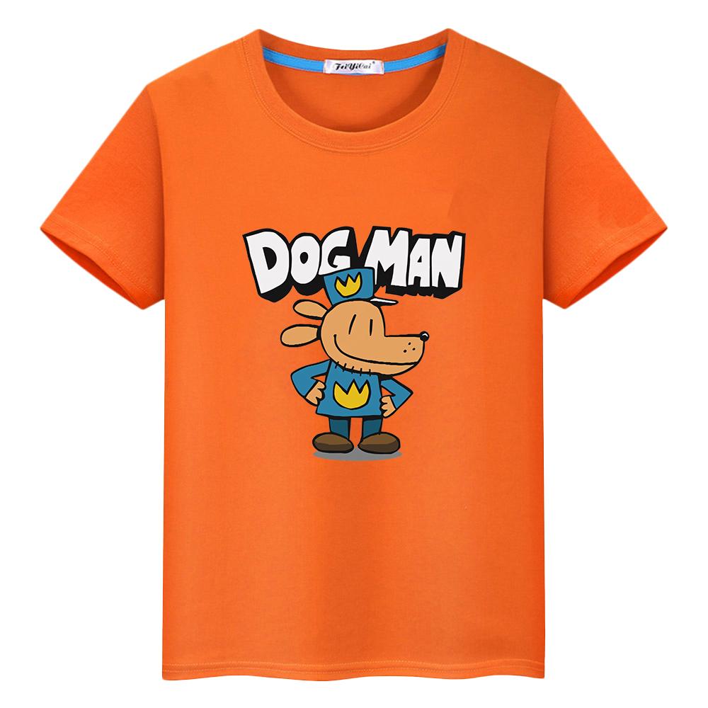 

Футболка Dog Man из 100% хлопка для детей, мальчиков 10 лет, y2k, аниме, короткая футболка с надписью «Hard», кавайные топы, одежда для девочек, детская одежда для девочек 130