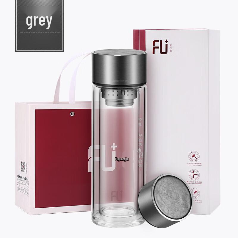 FUGUANG FU+ Classic Double-Layer Tea Separation Glass Cup