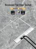 Stainless Steel Euro/German Standard Flush-Mount Floor Socket with USB Fast Charging