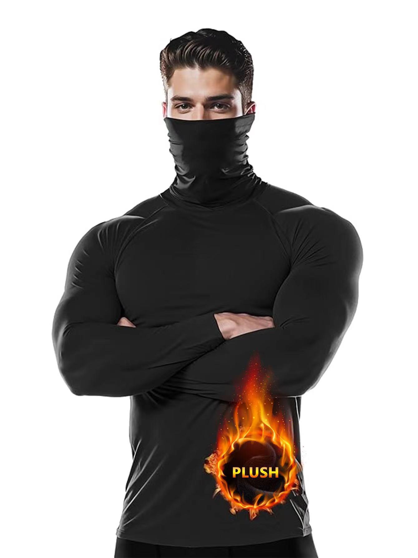 

Мужской термофлисовый беговой топ с высоким воротом L