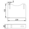 ADAM DW Wall Bracket Extension Fi 200, Adjustment 150-190mm