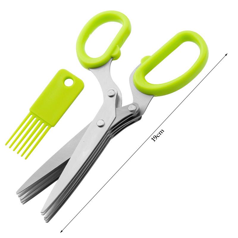 Green Onion Slicer Garlic Scallion Cutter Stainless Steel Vegetable Cutter Shredder Knife Herb Scallion Scissors Kitchen Gadgets