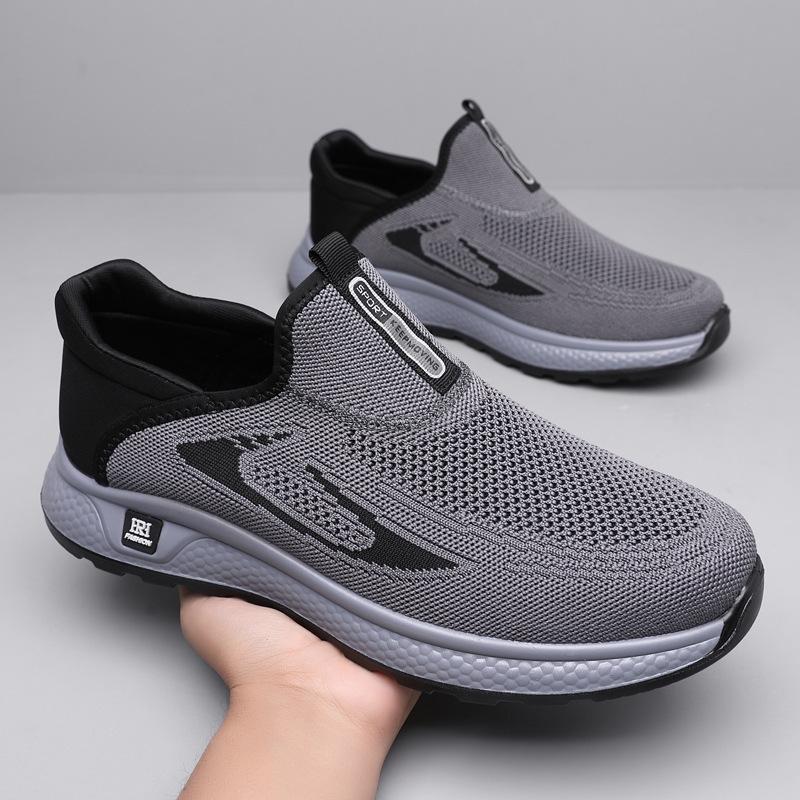 Men's shoes summer 2025 new breathable mesh shoes men's casual sports shoes soft-soled walking shoes men's 2025