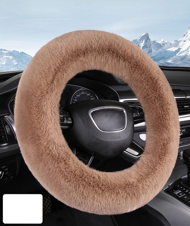 Длинношерстная пушистая оплетка на руль, Противоскользящая 15-дюймовая пушистая оплетка на руль с плюшевым ощущением, Экологичная оплетка на руль