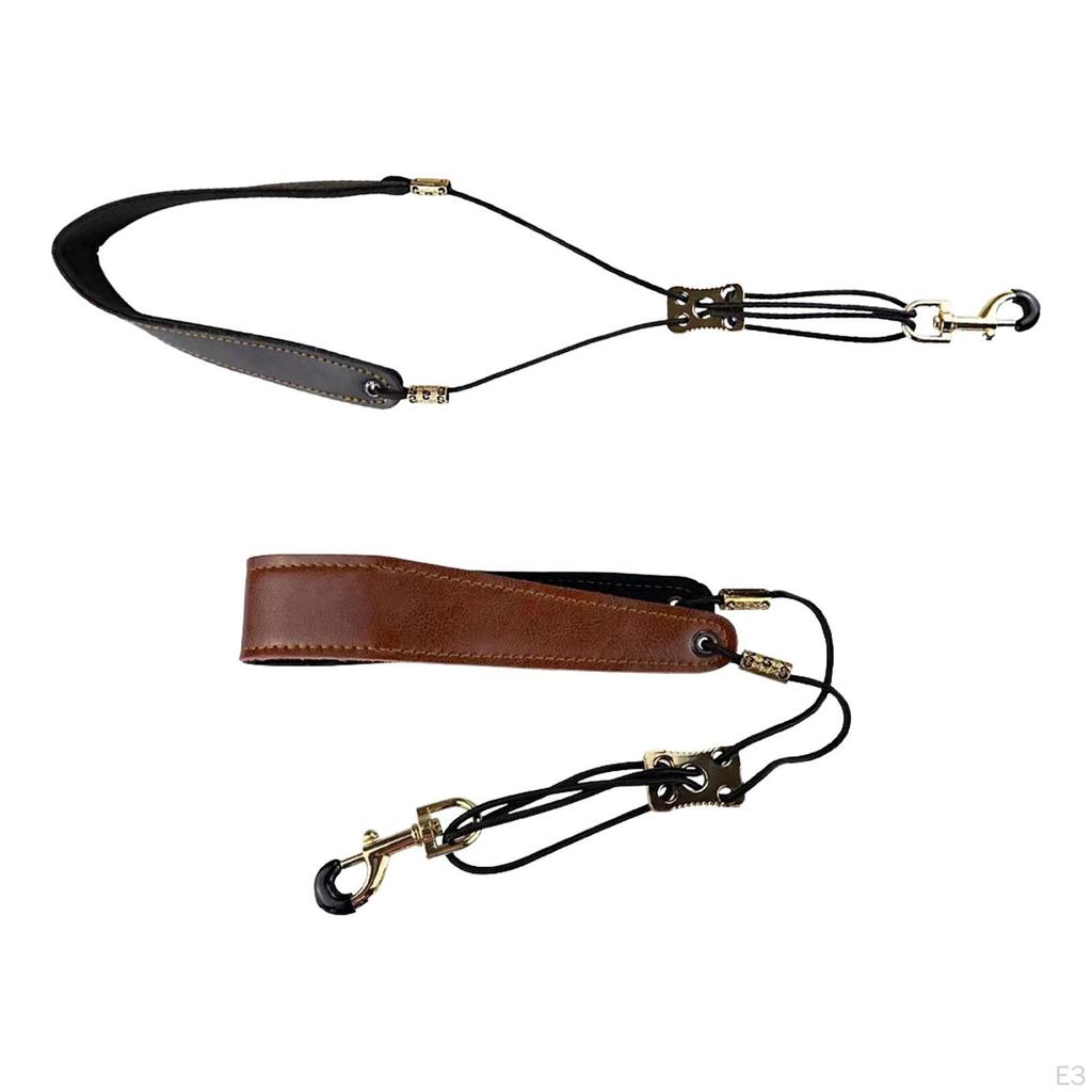 Saxophone Strap Alto Saxophones Convenient Ergonomic Wide Adjustable Sax Neck PU Leather