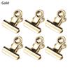 6Pcs Metal Kitchen Food Sealing Bag Clips Letter Paper Photo File Clamps School Office Calendar Binder Clip Household Accessorie
