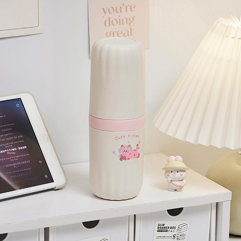 Cute Travel Toothbrush And Toothpaste Case, Portable Travel Toothpaste And Toothbrush Storage Box, Tooth Cup, And Rinse Cup.