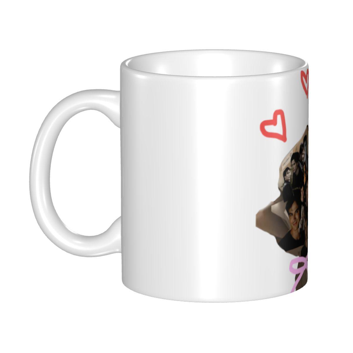 Custom The Vampire Diaries Coffee Mugs DIY Damon Salvatore Ceramic Tea Milk Cup 301-400ml