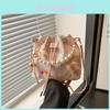 Fashionable Small Water Bucket Bag With Tophandle And Stitching Details For Casual Wear