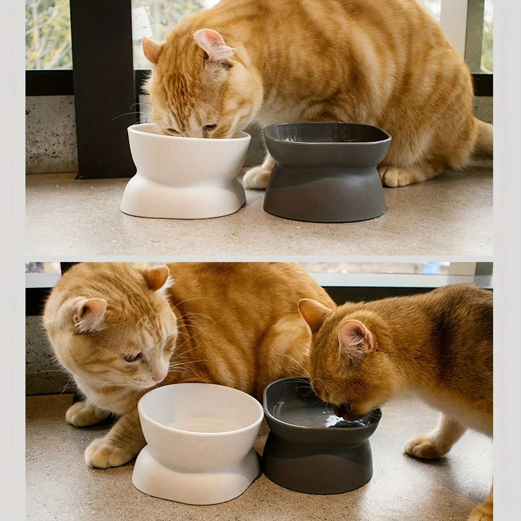 1pc-Pet Inclined Feed Bowl, Cat and Dog Dining Bowl, Pet Neck Protection