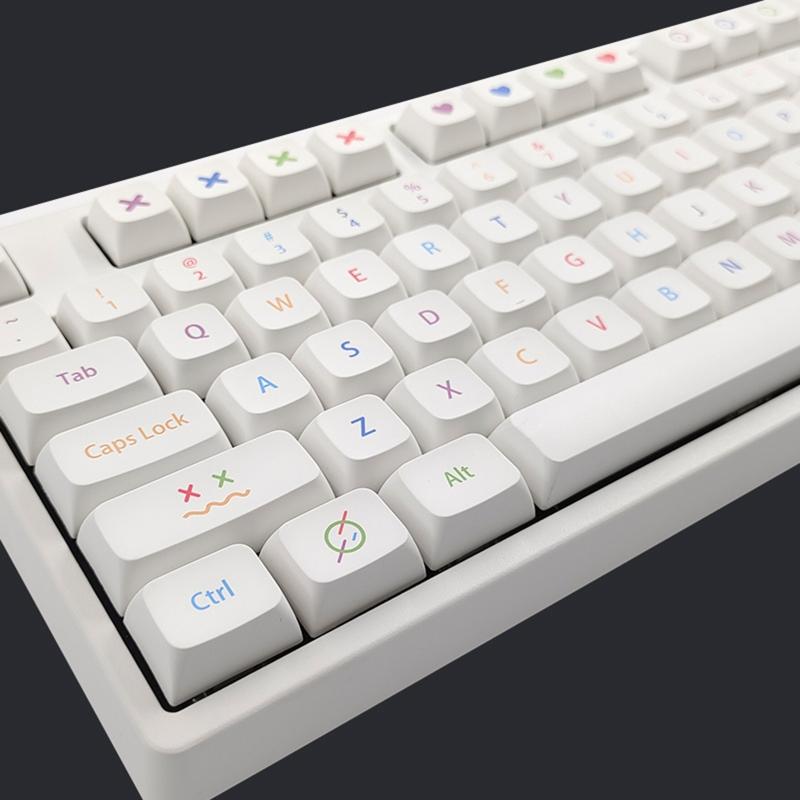 137 Keys Keycap PBT DA Crayon Theme Dye-sub Personalized Mechanical Keycaps For 61/63/64/68/75/84/87/98/104/108 for Key