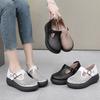 Fashion GKTINOO Genuine Leather Closed Toe Sandals For Women Hollow Out Summer Platform Sandals Wedges Leisure Ladies Shoes Handmade