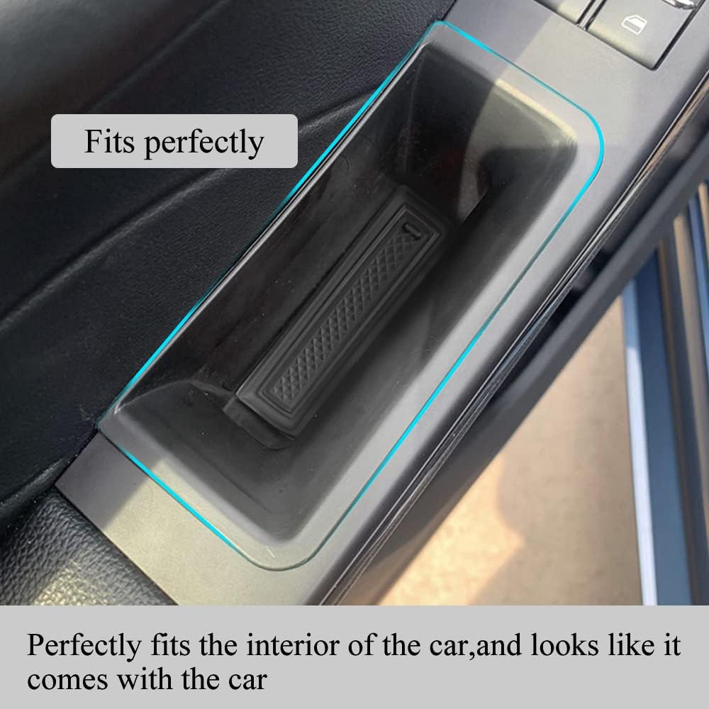 VESUL Front/Rear Row Door Side Storage Box Compatible with Ford Escape 2020-2024 Armrest Phone Container Door Organizer Handle Pocket ABS Tray Insert