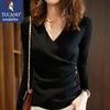 TUCANO Women's V-Neck Asymmetrical Wrap Knit Sweater