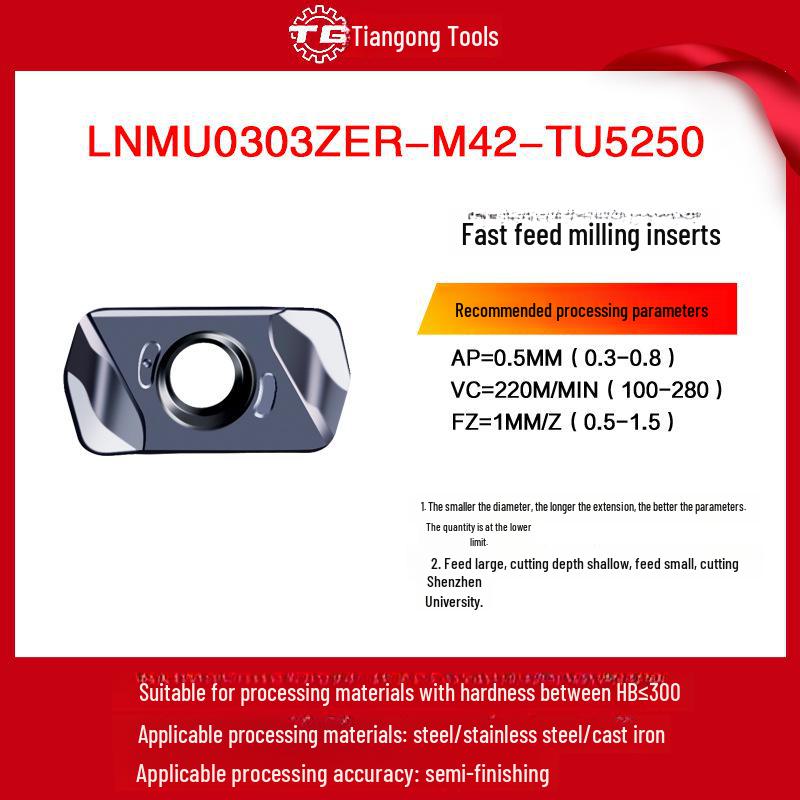

Tiangong MSWN90 90° Milling Cutter Disc for Cast Iron & Stainless Steel, 160C40-10T08 Blade