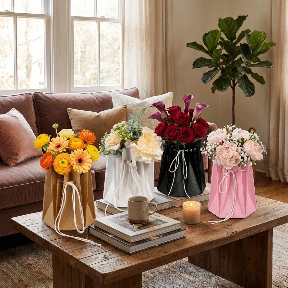 10Pcs Paper Flower Gift Box Romantic Rose Bouquet Bags Exquisite Floral Wrapping Box  Gift Packaging