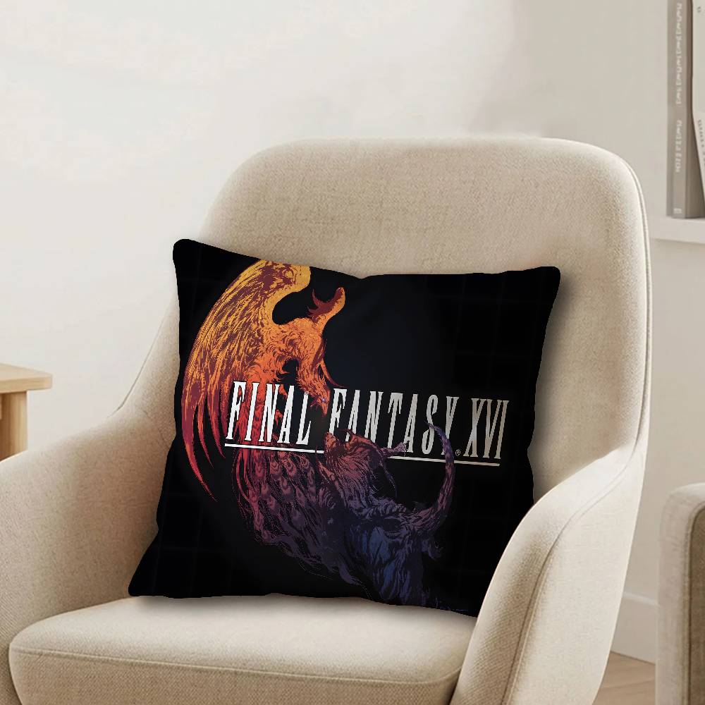 Final Fantasy Video Game Pillowcase toon Gift Cushion Cover Bedroom Home Sofa Chair Seat Decor pillow case